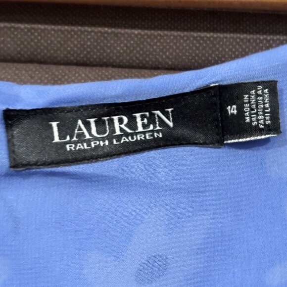 Lauren Ralph Lauren Womens Floral Crepe Sleeveless Dress SZ: 14 - Picture 11 of 15